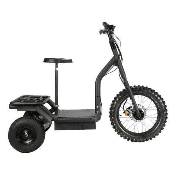 MOTOTEC 48V 1200W ELECTRIC TRIKE, 3-wheel electric scooter with seat and carrying rack! - Image 4