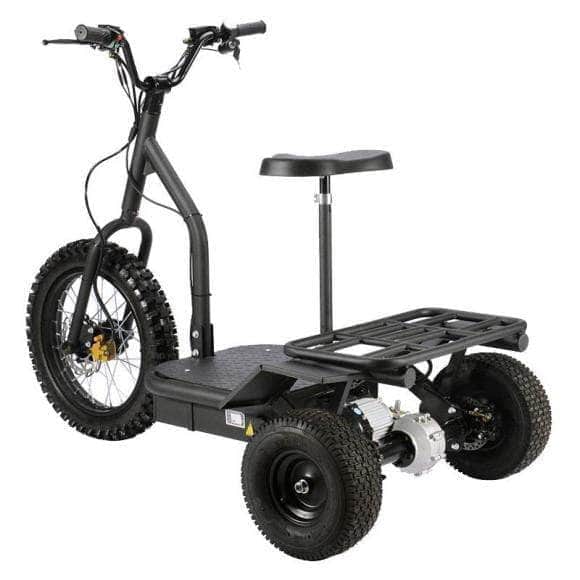 MOTOTEC 48V 1200W ELECTRIC TRIKE, 3-wheel electric scooter with seat and carrying rack! - Image 6