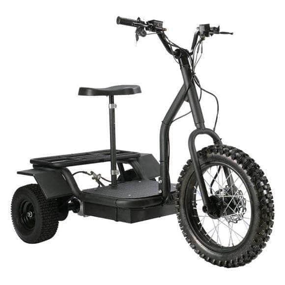 MOTOTEC 48V 1200W ELECTRIC TRIKE, 3-wheel electric scooter with seat and carrying rack!