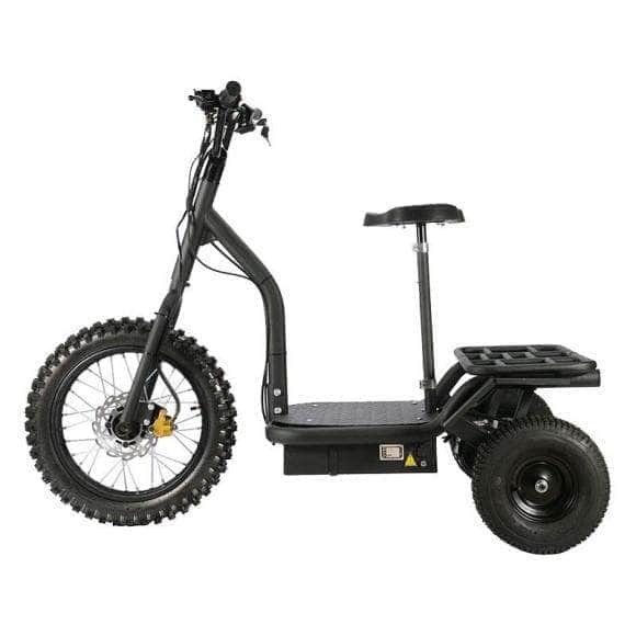 MOTOTEC 48V 1200W ELECTRIC TRIKE, 3-wheel electric scooter with seat and carrying rack! - Image 3